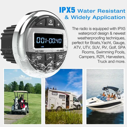 Waterproof Marine Bluetooth Radio & MP3 Player