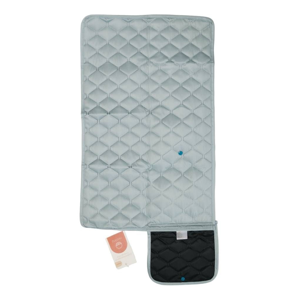 A waterproof quilted play mat that is perfect to fit in a nappy ag when out and about to keep baby comfortable and changed. 