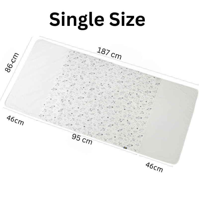 Baby & Kid Bed Waterproof Sheet With Wings-Space