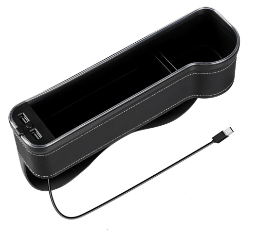 2PCS LED Car Seat Gap Filler Organizer with Charging Function