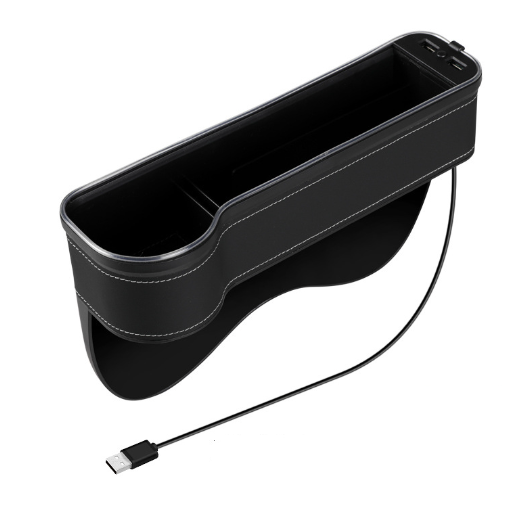 2PCS LED Car Seat Gap Filler Organizer with Charging Function