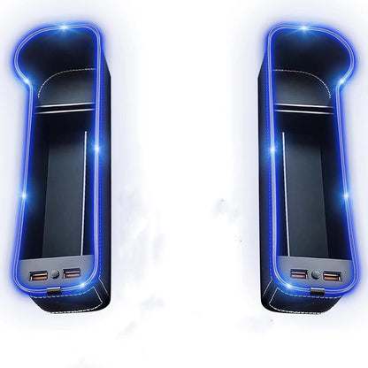 2PCS LED Car Seat Gap Filler Organizer with Charging Function