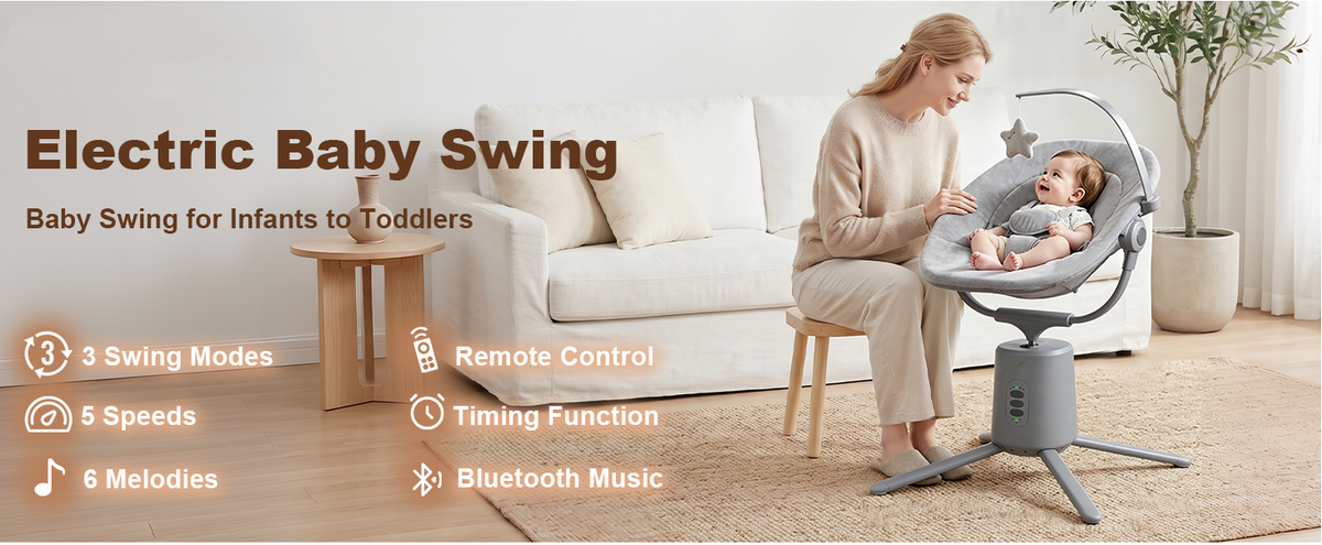 Pre-order Electric Baby Swing - Grey