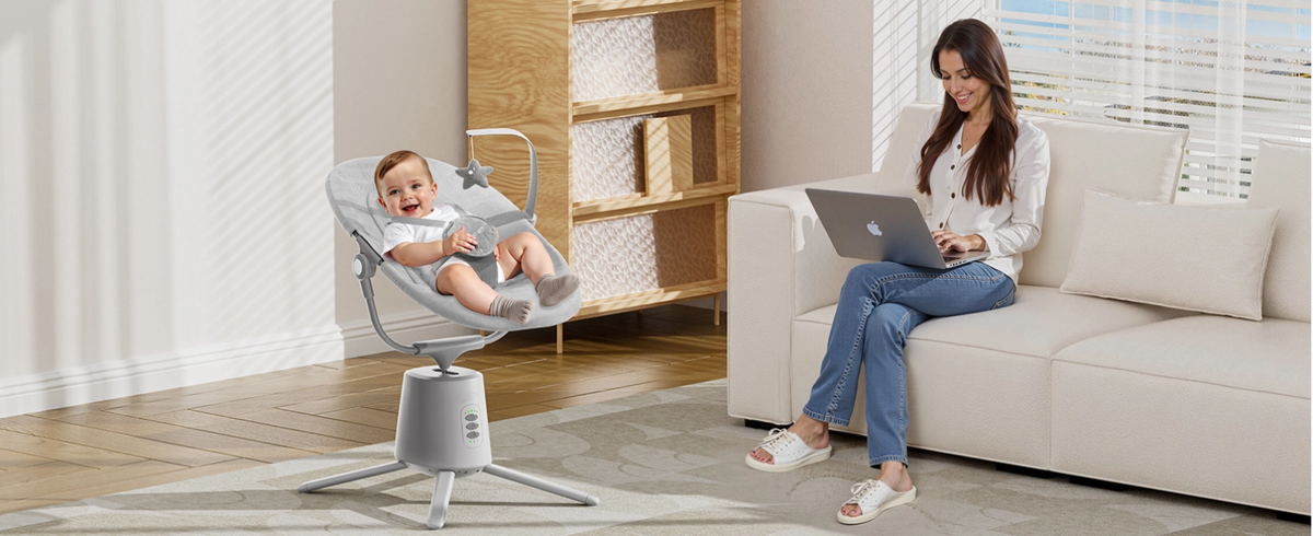 Pre-order Electric Baby Swing - Grey