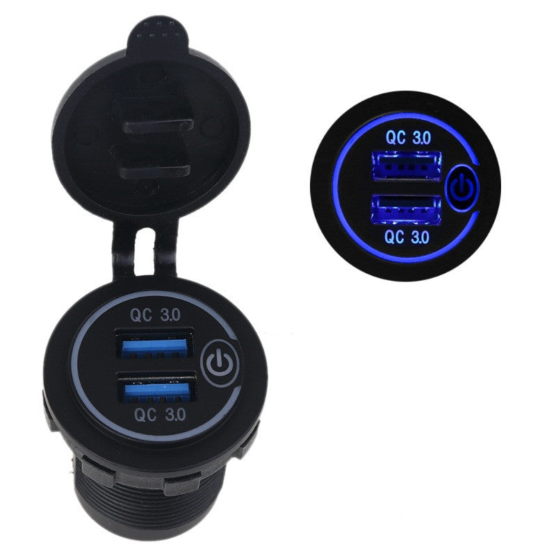 Car Dual USB 12V-24V Charger Quick Charge QC 3.0 Socket Power Outlet - salelink.co.nz