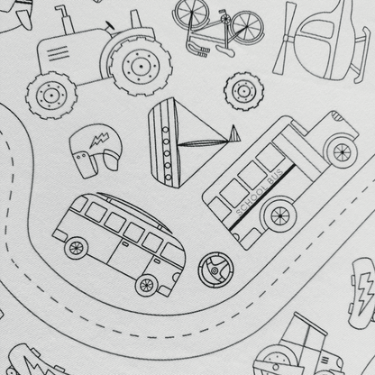 Colour Me Kids - Washable Colouring In Tablecloth Set