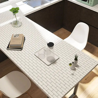 White Brick Waterproof Kitchen Cabinet Wallpaper – 40cm (5 different volumes available)