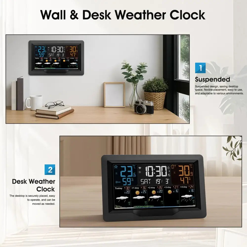 Wi-Fi 4-in-1 Weather Station with TUYA App & Date Display