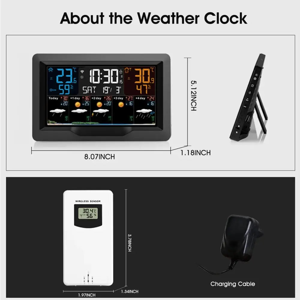Wi-Fi 4-in-1 Weather Station with TUYA App & Date Display