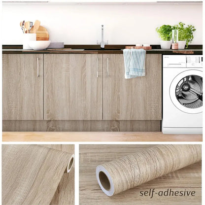 Wide Wood Grain PVC Wallpaper (40cm & 55cm) (available in 5 designs)