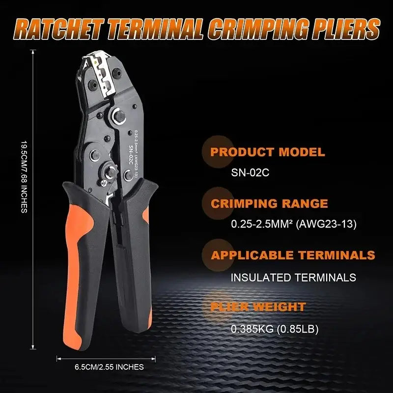 Wire Crimping Tool & Connector Assortment Kit