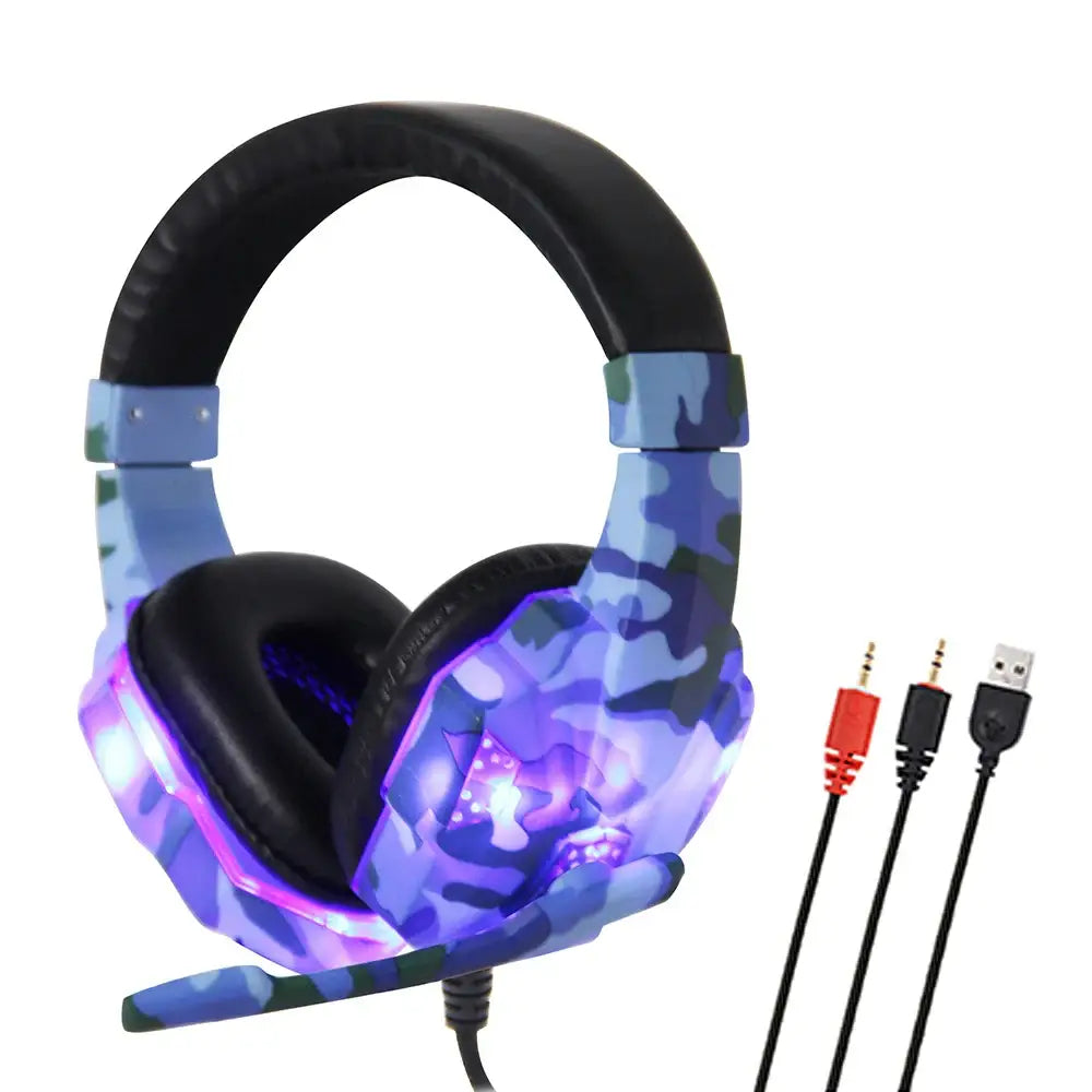Wired Gaming Headset with Mic & LED (2 colours available)