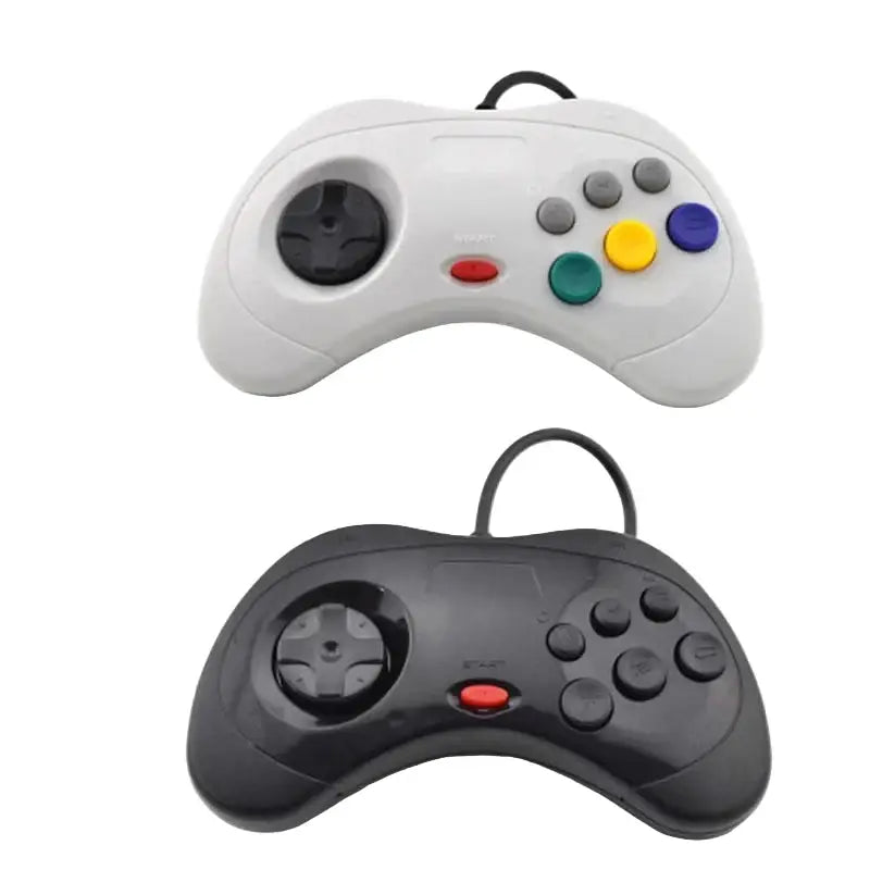 Wired Sega Saturn Controller – Classic USB Gamepad (available in Black & White)