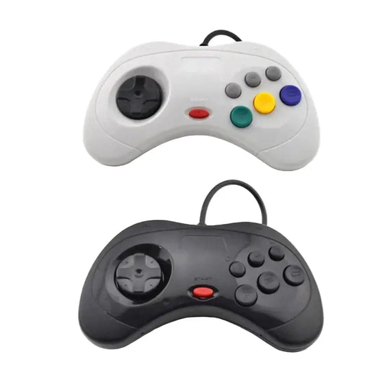 Wired Sega Saturn Controller – Classic USB Gamepad (available in Black & White)