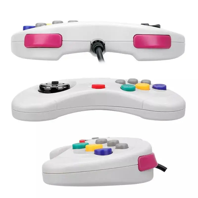 Wired Sega Saturn Controller – Classic USB Gamepad (available in Black & White)