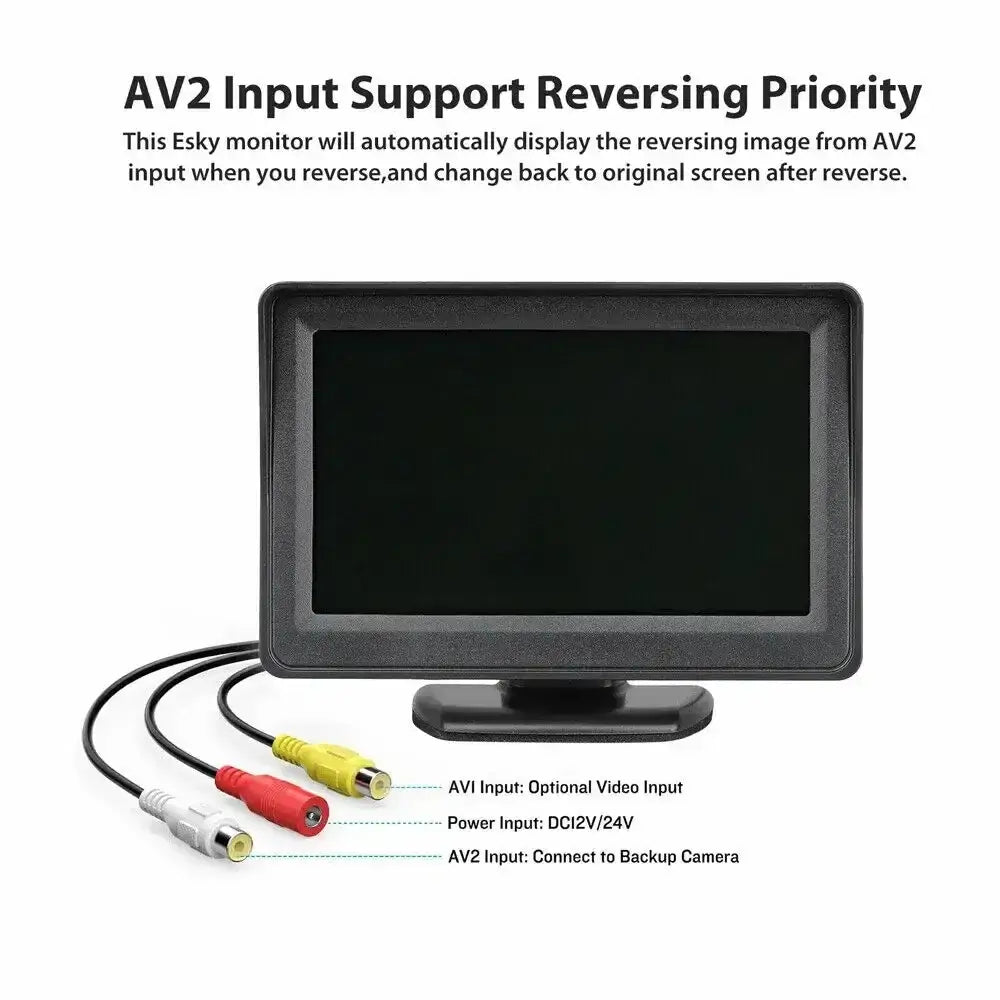 Wireless 4.3" Rear View Monitor & Parking Kit