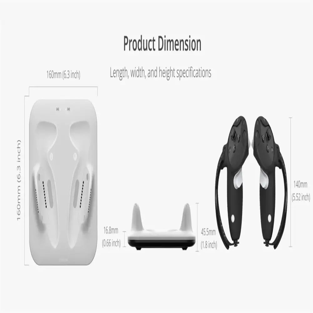 Wireless Charging Dock + G3 Controller Grips for Meta Quest 3/3S