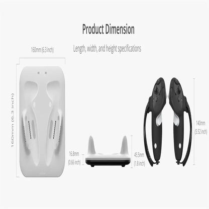 Wireless Charging Dock + G3 Controller Grips for Meta Quest 3/3S