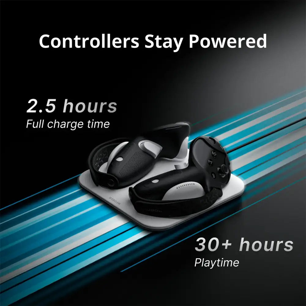 Wireless Charging Dock + G3 Controller Grips for Meta Quest 3/3S