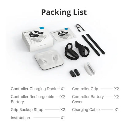 Wireless Charging Dock + G3 Controller Grips for Meta Quest 3/3S