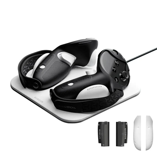 Wireless Charging Dock + G3 Controller Grips for Meta Quest 3/3S