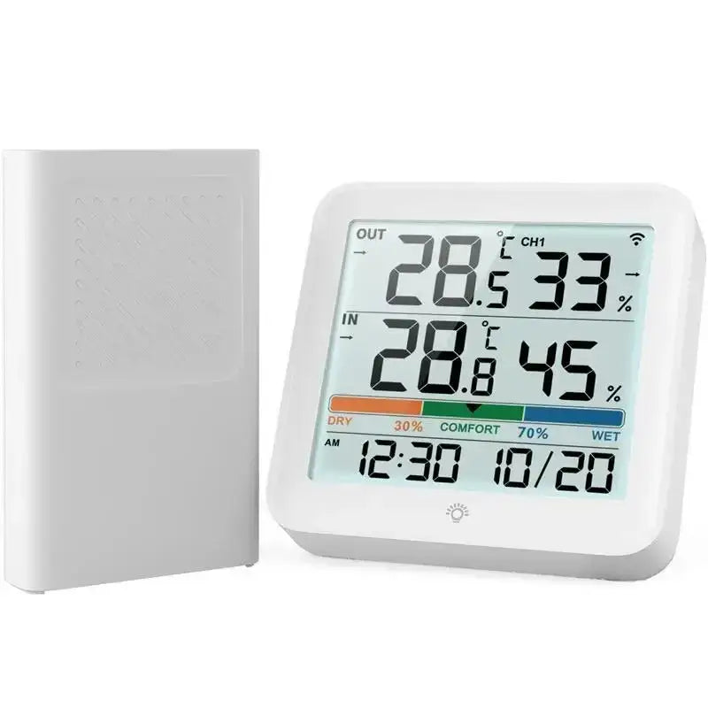Wireless Indoor-Outdoor Weather Station with Remote Sensor (available in Black & White)
