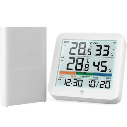 Wireless Indoor-Outdoor Weather Station with Remote Sensor (available in Black & White)