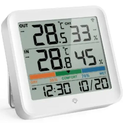 Wireless Indoor-Outdoor Weather Station with Remote Sensor (available in Black & White)