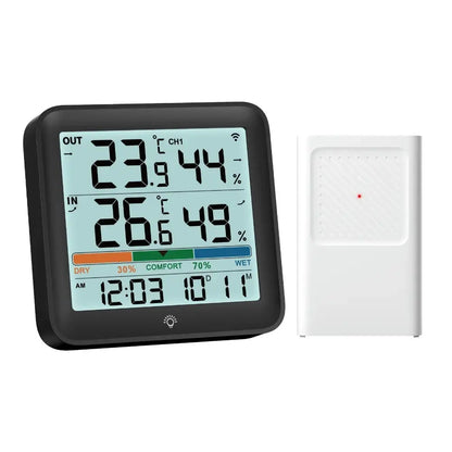 Wireless Indoor-Outdoor Weather Station with Remote Sensor (available in Black & White)