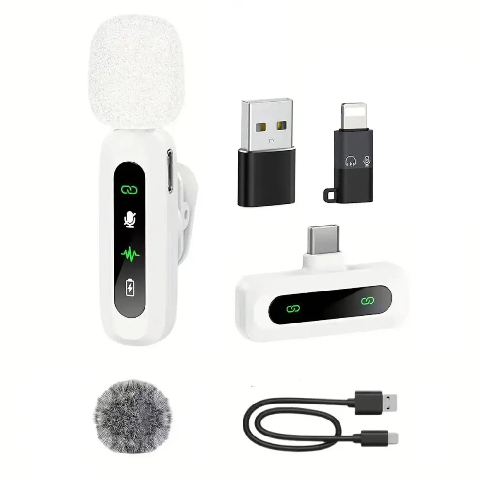 Wireless Lavalier Mic for iPhone, Android & PC (available in different sets)