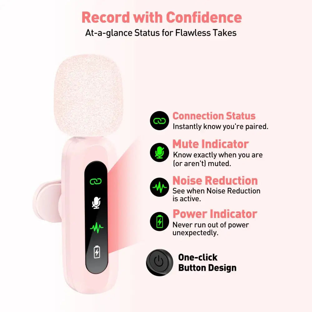 Wireless Lavalier Mic for iPhone, Android & PC (available in different sets)