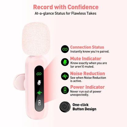Wireless Lavalier Mic for iPhone, Android & PC (available in different sets)