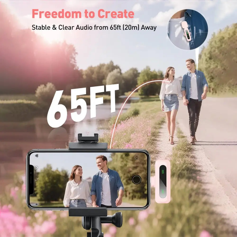 Wireless Lavalier Mic for iPhone, Android & PC (available in different sets)