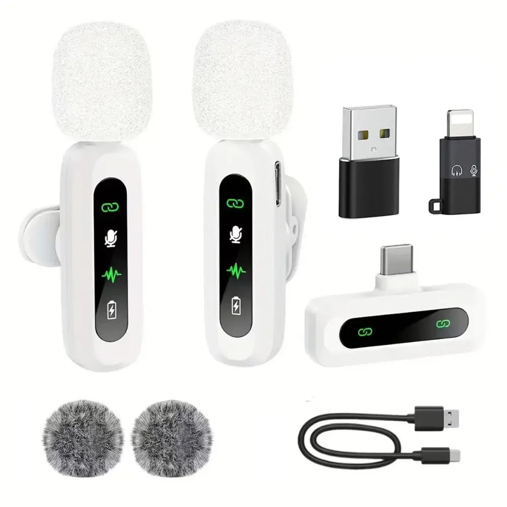 Wireless Lavalier Mic for iPhone, Android & PC (available in different sets)