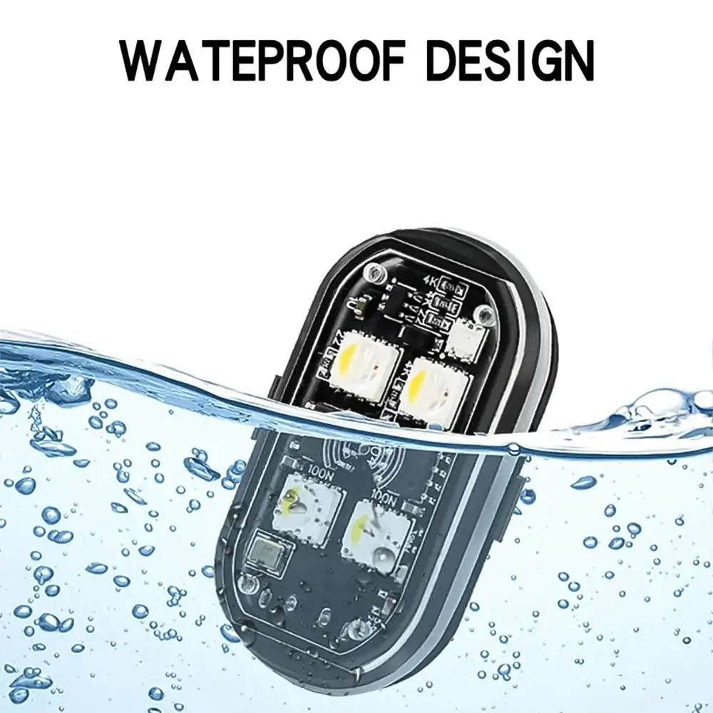 Wireless LED Strobe Lights – 8-Color Rechargeable Anti-Collision Warning Lights