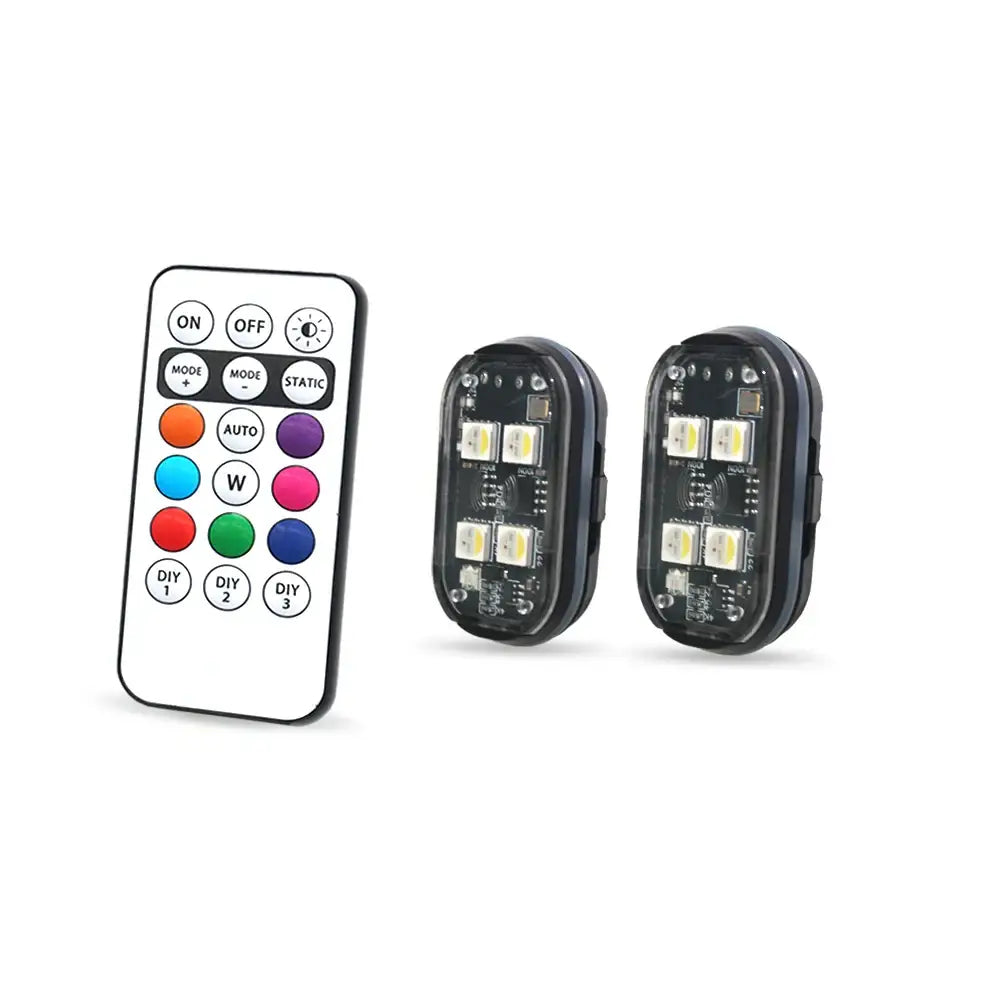 Wireless LED Strobe Lights – 8-Color Rechargeable Anti-Collision Warning Lights