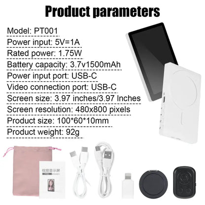 Wireless Selfie Monitor Screen for iPhone & Android
