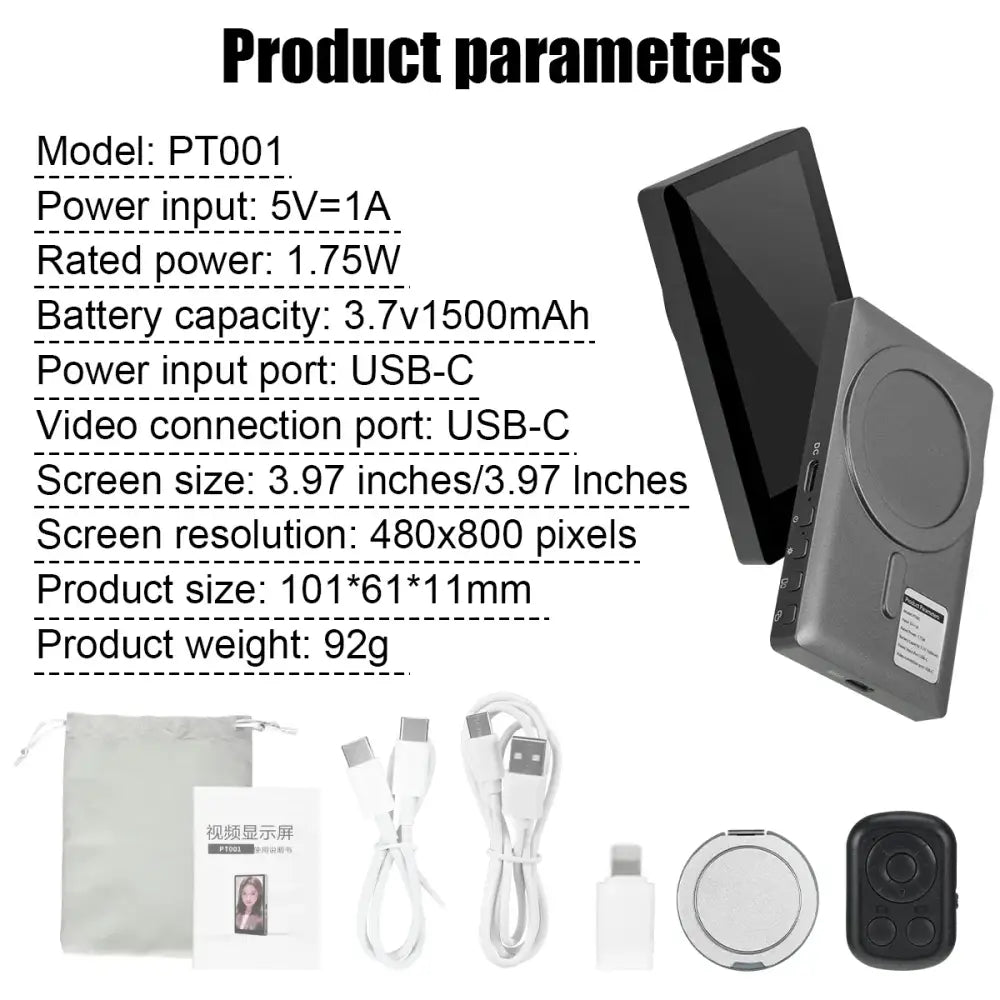 Wireless Selfie Monitor Screen for iPhone & Android