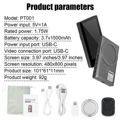 Wireless Selfie Monitor Screen for iPhone & Android