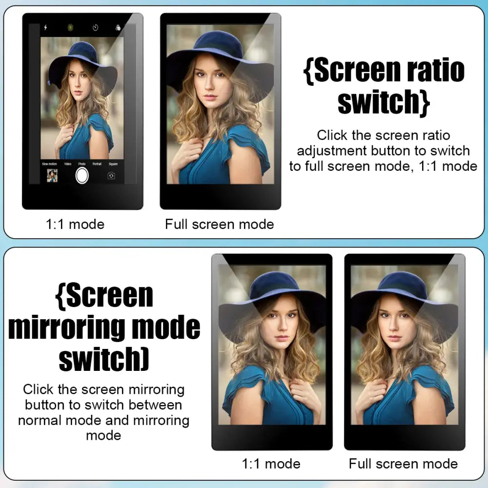Wireless Selfie Monitor Screen for iPhone & Android