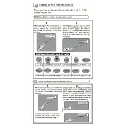 Wireless Remote Control (Heat Pump / AC Unit)