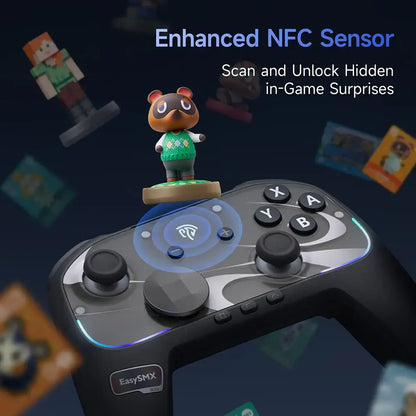 Wireless RGB Gamepad – Switch 2/PC/Phone/TV, NFC, Gyro (available in Black & White)