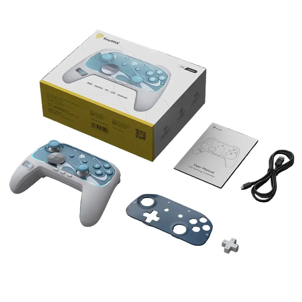 Wireless RGB Gamepad – Switch 2/PC/Phone/TV, NFC, Gyro (available in Black & White)
