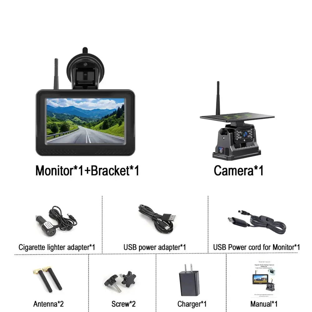 Wireless Solar – 5" Rear View Monitor