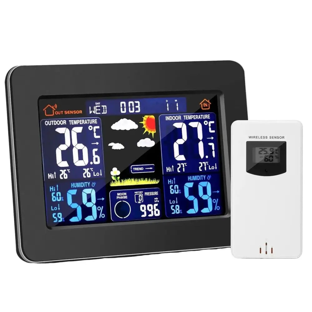 Wireless Weather Station with LCD Display & Clock