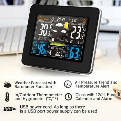 Wireless Weather Station with LCD Display & Clock