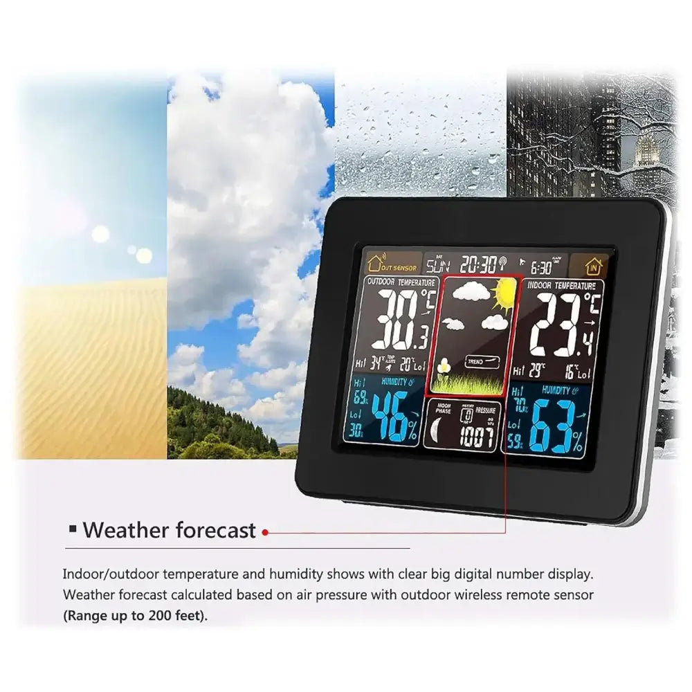 Wireless Weather Station with LCD Display & Clock