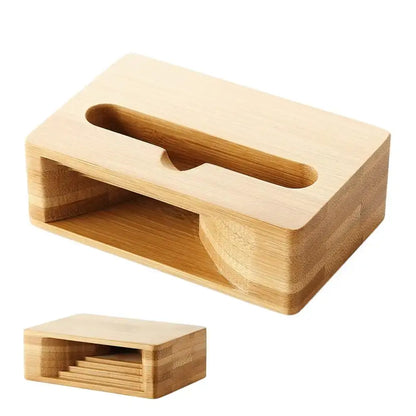 Wooden Phone Stand with Passive Speaker Amplifier
