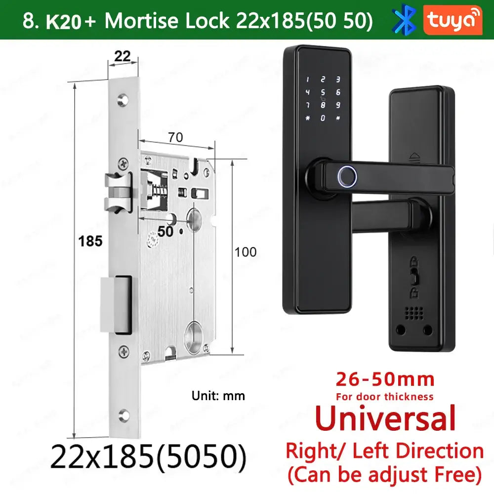 RAYKUBE K20 Biometric Fingerprint Door Lock