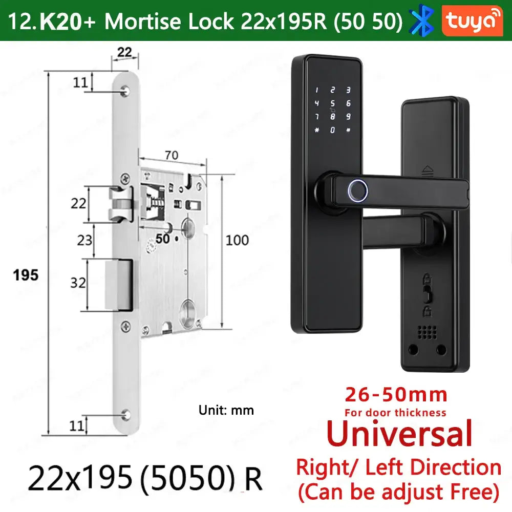 RAYKUBE K20 Biometric Fingerprint Door Lock